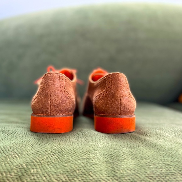 Cole Haan Alisa Oxford Women’s 8 B Brown Orange Leather Wingtip Loafer Shoes - Picture 2 of 14